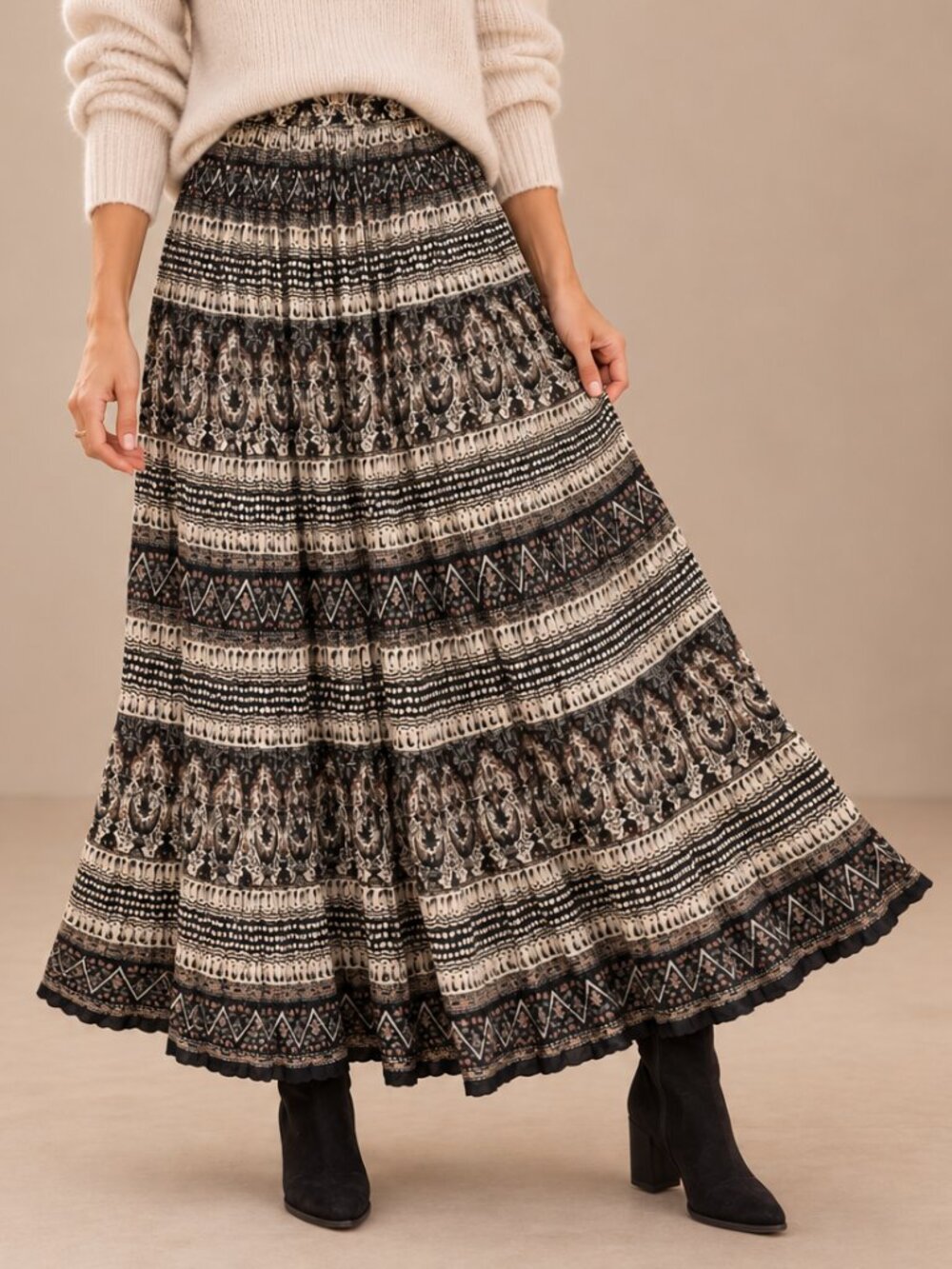 Emanuel Geraldo Cotton Maxi Skirt One Size